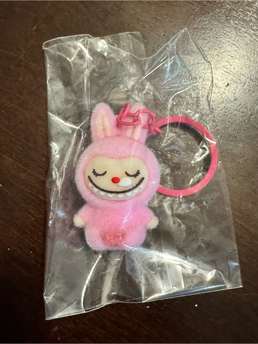 Labubu Mini Pink Bunny Plush Keychain Bag Charm NWT